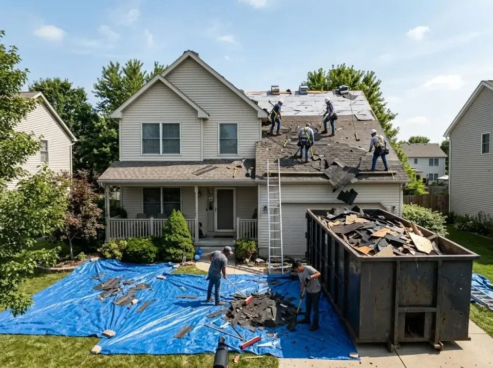 roof-replacement-debris-remova-004 — frequently asked questions, Cheapest Dumpster Rentals in Bloomington, IN